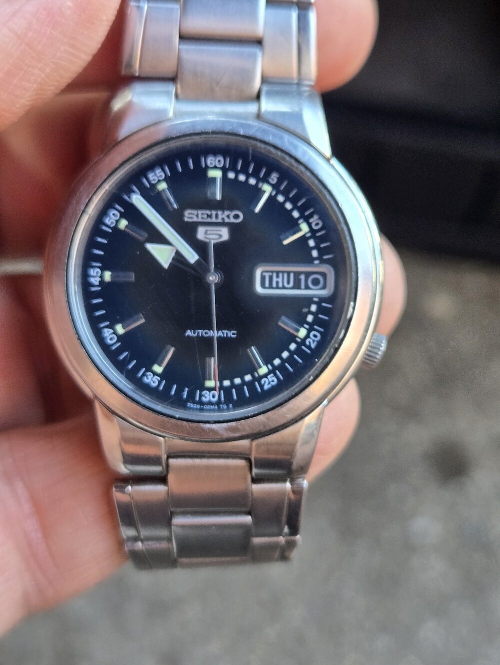 SEIKO 5 JAPAN 7S26-03S0 analog automatic watch, w inspection back